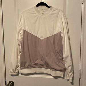 Sail White Nike Shield Victory Golf Crewneck Sweatshirt